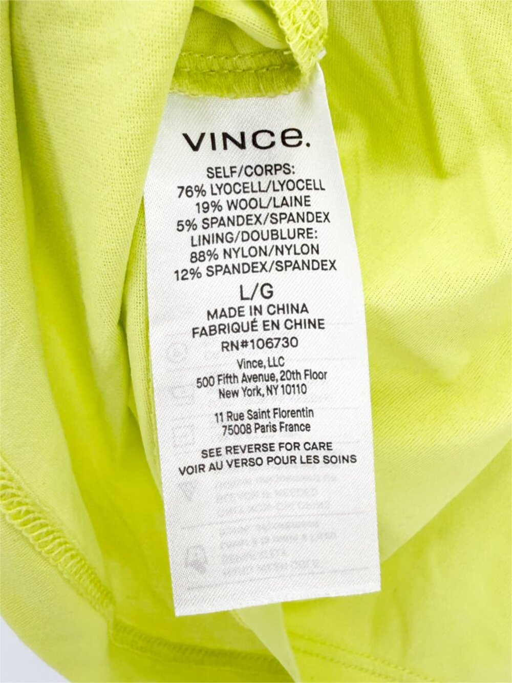 VINCE Layered Lyocell Blend Top Size L - Picture 10 of 11